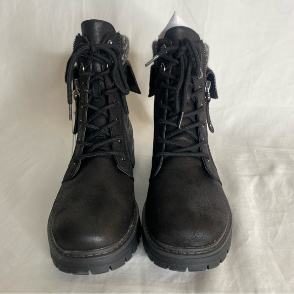 Cliffs by White Mountain Woman Boot Lace Up Mandy Black Boot Size 7.5M New - Picture 11 of 11